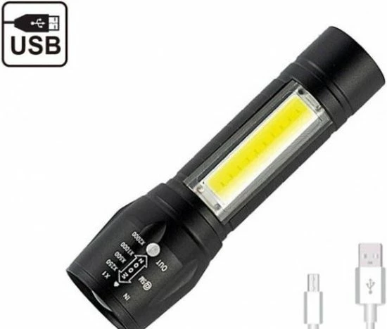 Bantach 2 Stuks - Zaklamp Oplaadbaar 2000 Lumen - Waterproof - Zeer Fel - Klein - 2 In 1 - Led - 4 Bantach 2 Stuks - Zaklamp Oplaadbaar 2000 Lumen - Waterproof - Zeer Fel - Klein - 2 In 1 - Led - - Afbeelding 2