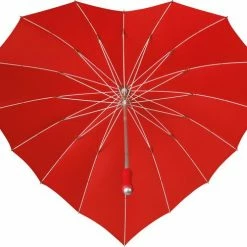 Impliva Heart UV-Bescherming Paraplu - Ø 110 Cm - Rood -Flamecan winkel 550x489
