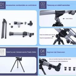 SmartImprove Kindertelescoop (20X-30X-40X) - Verstelbare Wetenschappelijke Astronomische Telescoop Voor Kinderen Voor Beginners Astronomie Sterrenkijken-met Statiefoculairs Kompas Sterrenzoekerlens Kinderspeelgoedset 12 SmartImprove Kindertelescoop (20X-30X-40X) - Verstelbare Wetenschappelijke Astronomische Telescoop Voor Kinderen Voor Beginners Astronomie Sterrenkijken-met Statiefoculairs Kompas Sterrenzoekerlens Kinderspeelgoedset -Flamecan winkel 550x504 6