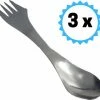 KELERINO. RVS Spork - Survival Outdoor Camping - Vork, Lepel & Mes - 3 Stuks -Flamecan winkel 550x505