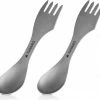 Navaris 2x Spork Titanium Campingbestek - Vork, Mes En Lepel In één - Bestek Voor Onderweg En Op Reis - Lichtgewicht - Inclusief Bewaarzakje 2 Navaris 2x Spork Titanium Campingbestek - Vork, Mes En Lepel In één - Bestek Voor Onderweg En Op Reis - Lichtgewicht - Inclusief Bewaarzakje -Flamecan winkel 550x510 2