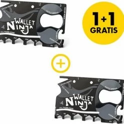SemSale 1+1 GRATIS Ninja Wallet® Creditcard Tool - Voor In Je Portemonnee - Wallet Ninja - 18 In 1 Tool