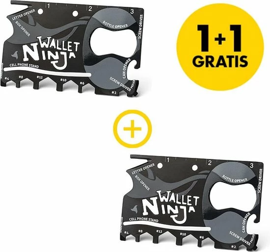 SemSale 1+1 GRATIS Ninja Wallet® Creditcard Tool - Voor In Je Portemonnee - Wallet Ninja - 18 In 1 Tool 3 SemSale 1+1 GRATIS Ninja Wallet® Creditcard Tool - Voor In Je Portemonnee - Wallet Ninja - 18 In 1 Tool