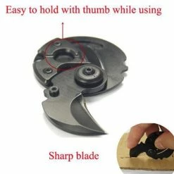 J.I.P Zakmes - Munt Mes - Coin Knife - Survival Tool - Sleutelhanger - Zilver -Flamecan winkel 550x519 2