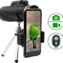 Merkloos Monokijker Verrekijker Met Afstandsbediening - Geschikt Voor Maken Van Foto's - Inclusief E-handleiding - Compacte Set Met Smartphonehouder - BaK4 - Fully Multi Coated (FMC)