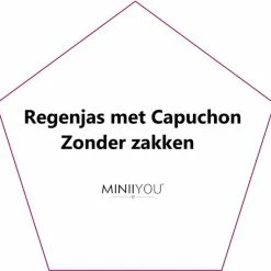 Merkloos Kinder Regenjas Met Capuchon Roze (7-10 Jaar) - Licht Gewicht - Opvouwbaar - Pocket Size - Reizen - Meisjes Regenjas -Flamecan winkel 550x532 14