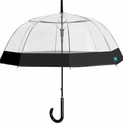 Perletti Paraplu Automatisch Dames 89 Cm Transparant/zwart