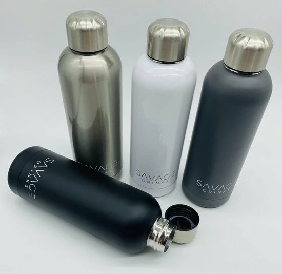 Savage Drinks SAVAGE Drinkfles - Thermosfles - Geïsoleerde Bidon - Metaal 12 Savage Drinks SAVAGE Drinkfles - Thermosfles - Geïsoleerde Bidon - Metaal - Afbeelding 10