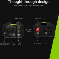 GREEN CELL 2000W (1000W Continu) DC 24V Naar AC 230V Met USB Stroom Inverter Converter - Pure/Full Sine Wave -Flamecan winkel 550x537 1