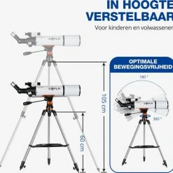 EXPLR Starvision Telescoop - Sterrenkijker - 500/80mm - Telefoon Adapter - Travel Bag - Telescoop Kinderen En Volwassenen 13 EXPLR Starvision Telescoop - Sterrenkijker - 500/80mm - Telefoon Adapter - Travel Bag - Telescoop Kinderen En Volwassenen -Flamecan winkel 550x539 3