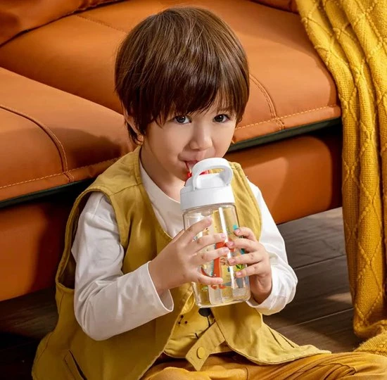 Jeko Dino Drinkfles Met Rietje - BPA-vrij - Tritan Hoge Kwaliteit 450 Ml 7 Jeko Dino Drinkfles Met Rietje - BPA-vrij - Tritan Hoge Kwaliteit 450 Ml - Afbeelding 5