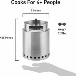 Solo Stove Campfire. Draagbare Vuurpot. Zorgt Voor Een Volledige Natuurlijke Verbranding. Koken En Verwarmen. 304 Roestvrijstaal, Breedte 18 Cm, Hoogte 23.5 Cm, Gewicht 1 Kg. -Flamecan winkel 550x542 7
