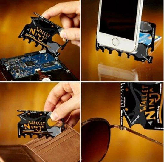 SemSale 1+1 GRATIS Ninja Wallet® Creditcard Tool - Voor In Je Portemonnee - Wallet Ninja - 18 In 1 Tool 4 SemSale 1+1 GRATIS Ninja Wallet® Creditcard Tool - Voor In Je Portemonnee - Wallet Ninja - 18 In 1 Tool - Afbeelding 2