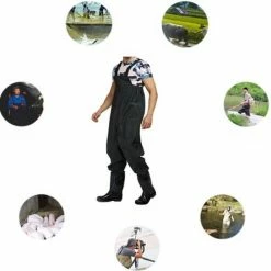 T.R.Goods Waadpak - Waterdicht Pak PVC - Waadbroek Met Vaste Laarzen - Schoenmaat 41 13 T.R.Goods Waadpak - Waterdicht Pak PVC - Waadbroek Met Vaste Laarzen - Schoenmaat 41 -Flamecan winkel 550x544 12