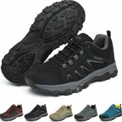 Geweo Wandelschoenen Unisex - Outdoorschoenen - Outdoor Antislip - Waterdicht En Ademend - Extra Comfort - Kerstmis - Kerstfeest - Christmas Gift - Zwart - Maat 43