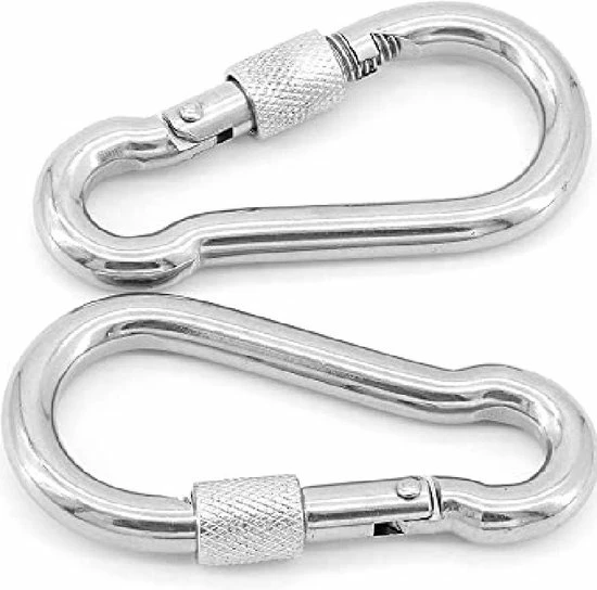 Royal WM Karabijnhaak - 2 Stuk(s) - 80 Millimeter - Silver- Musketonhaak - Haak - Haakjes 3 Royal WM Karabijnhaak - 2 Stuk(s) - 80 Millimeter - Silver- Musketonhaak - Haak - Haakjes