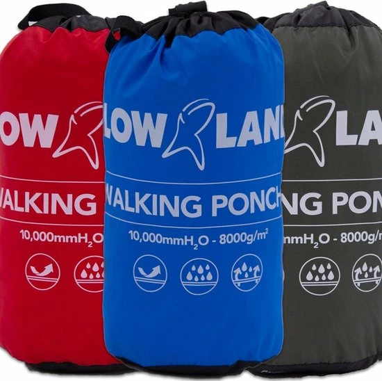 LOWLAND OUTDOOR® Wandelponcho - 100% Waterdicht (10.000mm) - Ademend (8.000g/M²) PFAS Vrij! Medium 5 LOWLAND OUTDOOR® Wandelponcho - 100% Waterdicht (10.000mm) - Ademend (8.000g/M²) PFAS Vrij! Medium - Afbeelding 3