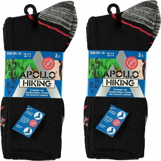 Apollo Wandelsokken 6 Paar Assorti Kleuren Maat 43/46 4 Apollo Wandelsokken 6 Paar Assorti Kleuren Maat 43/46 - Afbeelding 2