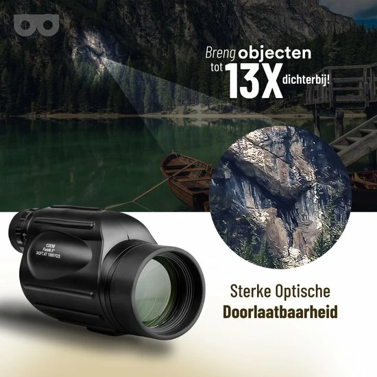 Zoomble® Monokijker PRO Met Opbergtas - E-book Vogelspotten - 13x50 - HD Coating - Waterdicht - Monoculair - Geschikt Voor Volwassene - Spotting Scope - Black Friday 2022 - Sinterklaas 6 Zoomble® Monokijker PRO Met Opbergtas - E-book Vogelspotten - 13x50 - HD Coating - Waterdicht - Monoculair - Geschikt Voor Volwassene - Spotting Scope - Black Friday 2022 - Sinterklaas - Afbeelding 4