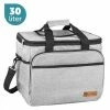ForDig Koeltas XL Grijs (30 Liter) - Gemaakt Van 600D Polyester Met PEVA-Voering - Ruimte Voor 40 Blikjes Of 20 Halve Liter Flessen - Opvouwbaar Koel Tas Met Easy-Acces Flap - Ruimte Voor Bestek - Picknick Cool Bag - Coolerbag - Grote Cooler -Flamecan winkel 550x550 101