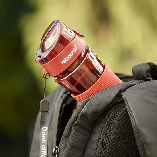 Reboottle - Tea - Drinkfles Met Theefilter - Thee Infuser - Theefles - 450ml - Rood 4 Reboottle - Tea - Drinkfles Met Theefilter - Thee Infuser - Theefles - 450ml - Rood - Afbeelding 2