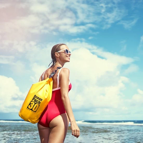 Merkloos Relaxdays Ocean Pack 30 Liter - Waterdichte Tas - Outdoor Droogtas - Dry Bag - Plunjezak - Zwart 12 Merkloos Relaxdays Ocean Pack 30 Liter - Waterdichte Tas - Outdoor Droogtas - Dry Bag - Plunjezak - Zwart - Afbeelding 10