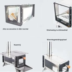 Bolture Houtkachel Vrijstaand - Houtkachels Verwarming Buiten - Tentkachel Gietijzer - Tent Kachel Camping - Kooktoestel Met Oven -Flamecan winkel 550x550 136