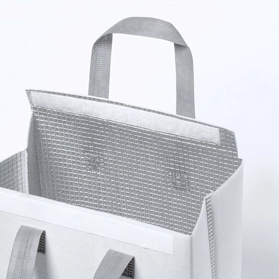 Merkloos Koeltas - Lunchtas - Koeltasje Lunch - Koelelementen - Isolatie - Volwassenen - Dames - Heren - Klittenbandsluiting - 23 X 29 Cm - Kunststof - Aluminium - Wit 4 Merkloos Koeltas - Lunchtas - Koeltasje Lunch - Koelelementen - Isolatie - Volwassenen - Dames - Heren - Klittenbandsluiting - 23 X 29 Cm - Kunststof - Aluminium - Wit - Afbeelding 2