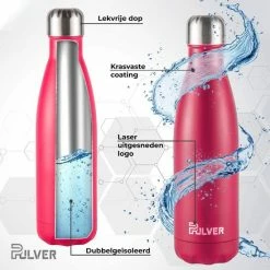 Pulver - Luxe RVS Thermosfles / Drinkfles – BPA Vrij – 500 Ml - Waterfles Met Rietje – Drinkfles – Dubbele Isolatie - Roze 18 Pulver - Luxe RVS Thermosfles / Drinkfles – BPA Vrij – 500 Ml - Waterfles Met Rietje – Drinkfles – Dubbele Isolatie - Roze -Flamecan winkel 550x550 159