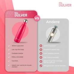 Pulver - Luxe RVS Thermosfles / Drinkfles – BPA Vrij – 500 Ml - Waterfles Met Rietje – Drinkfles – Dubbele Isolatie - Roze 19 Pulver - Luxe RVS Thermosfles / Drinkfles – BPA Vrij – 500 Ml - Waterfles Met Rietje – Drinkfles – Dubbele Isolatie - Roze -Flamecan winkel 550x550 160