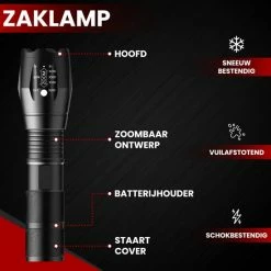 Shustar® Zaklamp LED Oplaadbaar - Zaklamp Militaire 2000 Lummen Incl. Opbergdoos & Oplader & Batterij - Zoomfunctie - Waterproof 31 Shustar® Zaklamp LED Oplaadbaar - Zaklamp Militaire 2000 Lummen Incl. Opbergdoos & Oplader & Batterij - Zoomfunctie - Waterproof -Flamecan winkel 550x550 171