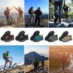 Geweo Wandelschoenen Unisex - Outdoorschoenen - Outdoor Antislip - Waterdicht En Ademend - Extra Comfort - Kerstmis - Kerstfeest - Christmas Gift - Zwart - Maat 43 -Flamecan winkel 550x550 200