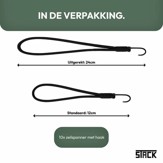 STACK Zeilspanner Met Haak | 10 Stuks - Spanrubbers - Spanelastieken - Spanband Voor Bootzeil/Zeil/Spandoeken 7 STACK Zeilspanner Met Haak | 10 Stuks - Spanrubbers - Spanelastieken - Spanband Voor Bootzeil/Zeil/Spandoeken - Afbeelding 5