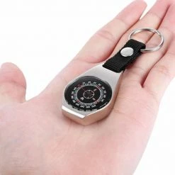Merkloos Multifunctionele Mini Sleutelhanger Gesp Kompas | Mini Sleutelhanger Gesp Kompas | Multifunctionele Mini Kompas Sleutelhanger | Mini Kompas Sleutelhanger Metaal | Kompas Sleutelhanger