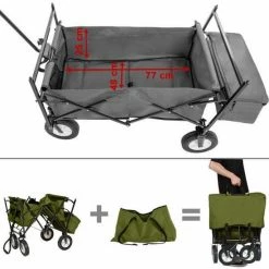 TecTake - Bolderkar Transportkar Bolderwagen Groen + Draagtas - 402317 11 TecTake - Bolderkar Transportkar Bolderwagen Groen + Draagtas - 402317 -Flamecan winkel 550x550 233