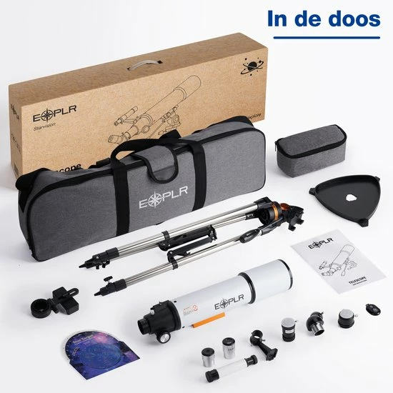 EXPLR Starvision Telescoop - Sterrenkijker - 500/80mm - Telefoon Adapter - Travel Bag - Telescoop Kinderen En Volwassenen 9 EXPLR Starvision Telescoop - Sterrenkijker - 500/80mm - Telefoon Adapter - Travel Bag - Telescoop Kinderen En Volwassenen - Afbeelding 7