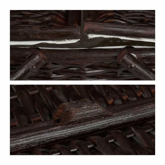 Relaxdays Picknickmand Met Deksel - Rotan Mand - Boodschappenmand - Grote Opbergmand - Chocoladebruin 9 Relaxdays Picknickmand Met Deksel - Rotan Mand - Boodschappenmand - Grote Opbergmand - Chocoladebruin - Afbeelding 7