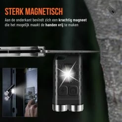 JGS Duo Zaklamp-Led-900 Lumen-USB-C-Oplaadbaar-Sleutelhanger-multifunctioneel-JGS Multicard -Flamecan winkel 550x550 306