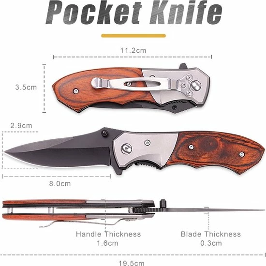 Xinbigo Zakmes - Knife - Zwart Blad - Black Blade - Survival Mes - Jachtmes - Outdoor - Camping - Kamperen - 7 Xinbigo Zakmes - Knife - Zwart Blad - Black Blade - Survival Mes - Jachtmes - Outdoor - Camping - Kamperen - - Afbeelding 5