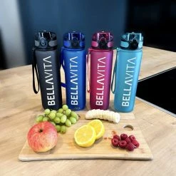 BELLAVITA Drinkfles - Turquoise - Cyaan - Groen / Blauw - Waterfles - Drinkfles Volwassenen - Drinkfles Kinderen - Fles - 1 Liter - 1000ml - Tritan - Fruitfilter - Filter - Black Friday - Sinterklaas - Kerst - BPA-vrij - 100% Lekvrij -Flamecan winkel 550x550 313