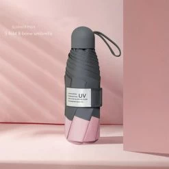 Merkloos TDR -Opvouwbare Paraplu -Windproof- Zonnescherm UV-SPF 50+compact En Draagbaar- Extra Sterk - Roze -Flamecan winkel 550x550 349