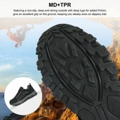 Geweo Wandelschoenen Unisex - Outdoorschoenen - Outdoor Antislip - Waterdicht En Ademend - Extra Comfort - Kerstmis - Kerstfeest - Christmas Gift - Zwart - Maat 38 -Flamecan winkel 550x550 381