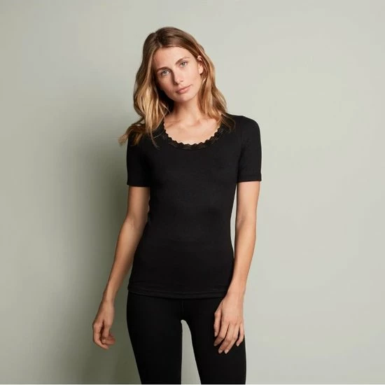 Ten Cate Dames Thermo Shirt Korte Mouw - Kant - XL - Zwart 5 Ten Cate Dames Thermo Shirt Korte Mouw - Kant - XL - Zwart - Afbeelding 3