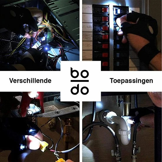 Bodo Vingerloze Led Handschoenen - Zaklamp - Per Paar - LED - Sporthandschoen - Vishandschoen - Werkhandschoen - Camperen - Sporten - Links & Rechts 8 Bodo Vingerloze Led Handschoenen - Zaklamp - Per Paar - LED - Sporthandschoen - Vishandschoen - Werkhandschoen - Camperen - Sporten - Links & Rechts - Afbeelding 6