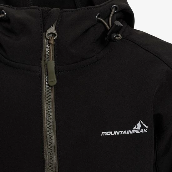 Mountain Peak Kinder Softshell Jas - Zwart - Maat 164 - Winddicht - Ademend Materiaal 5 Mountain Peak Kinder Softshell Jas - Zwart - Maat 164 - Winddicht - Ademend Materiaal - Afbeelding 3
