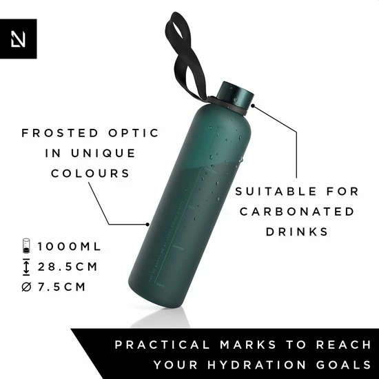 LARS NYSØM Tritan Waterfles 'Blæst' 1000ml Bayberry 5 LARS NYSØM Tritan Waterfles 'Blæst' 1000ml Bayberry - Afbeelding 3