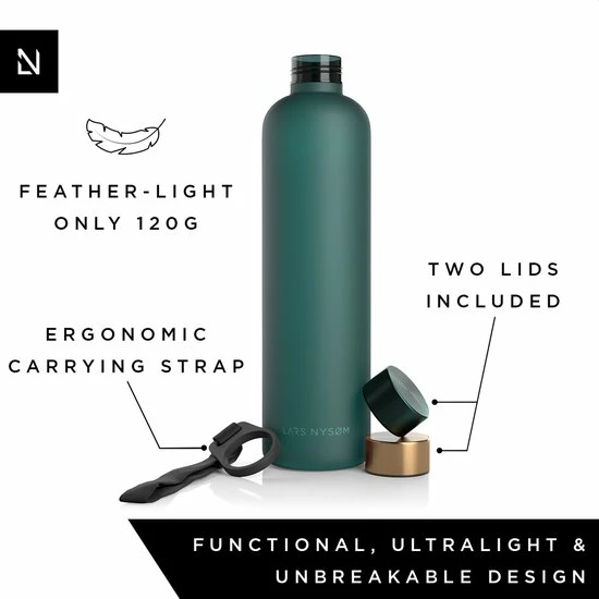 LARS NYSØM Tritan Waterfles 'Blæst' 1000ml Bayberry 7 LARS NYSØM Tritan Waterfles 'Blæst' 1000ml Bayberry - Afbeelding 5