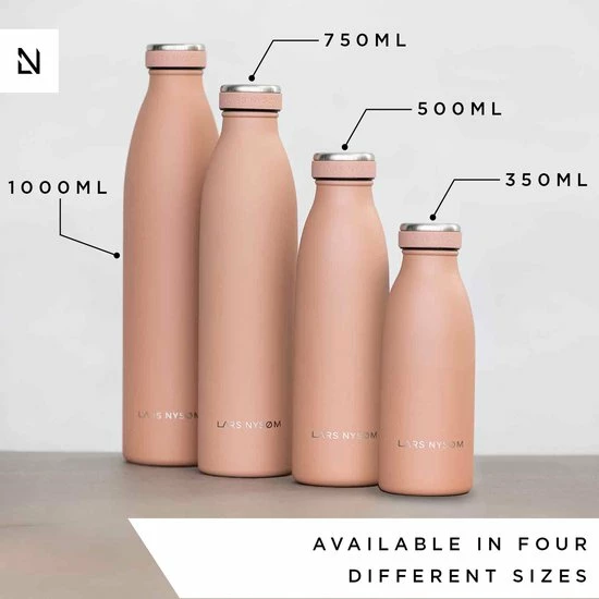 LARS NYSØM Roestvrijstalen Drinkfles 'Ren' 750ml Blue Stone 10 LARS NYSØM Roestvrijstalen Drinkfles 'Ren' 750ml Blue Stone - Afbeelding 8