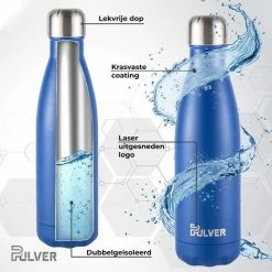 Pulver - Luxe RVS Thermosfles / Drinkfles – BPA Vrij – 500 Ml - Waterfles Met Rietje – Drinkfles – Dubbele Isolatie - Blauw 13 Pulver - Luxe RVS Thermosfles / Drinkfles – BPA Vrij – 500 Ml - Waterfles Met Rietje – Drinkfles – Dubbele Isolatie - Blauw -Flamecan winkel 550x550 501