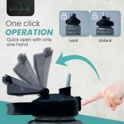 WaterBuddy Waterfles 2 Liter - Waterfles Met Rietje - Grote Waterfles - Sportbidon - Twee Liter Waterfles - Sportfles - Sportfles Fitness - Bottle 2 Liter- Drinkfles - Schenkfles - Roze Transparant - Waterflessen- Waterfles 2 Liter Met Tijdmarkering -Flamecan winkel 550x550 635